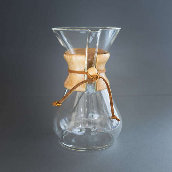 Chemex glass coffee brewer